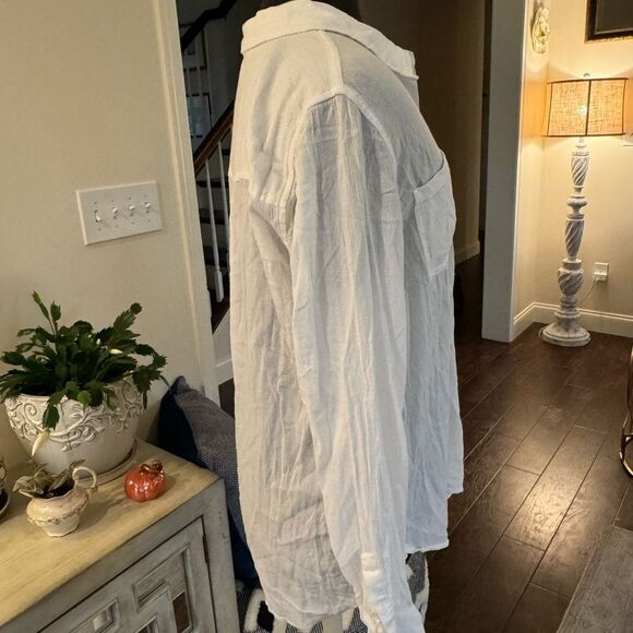 Lucky brand White Button-Up Shirt size medium - Picture 3 of 5